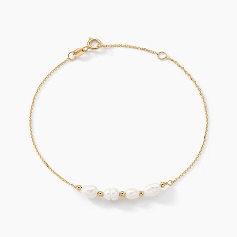 Bracelet Bron Or Jaune Perle De Culture - Bracelets cha&icirc;nes Femme | Marc Orian