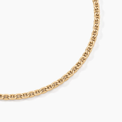 Collier Capucin Or Jaune Maille Marine Plate - Chaines Homme | Marc Orian