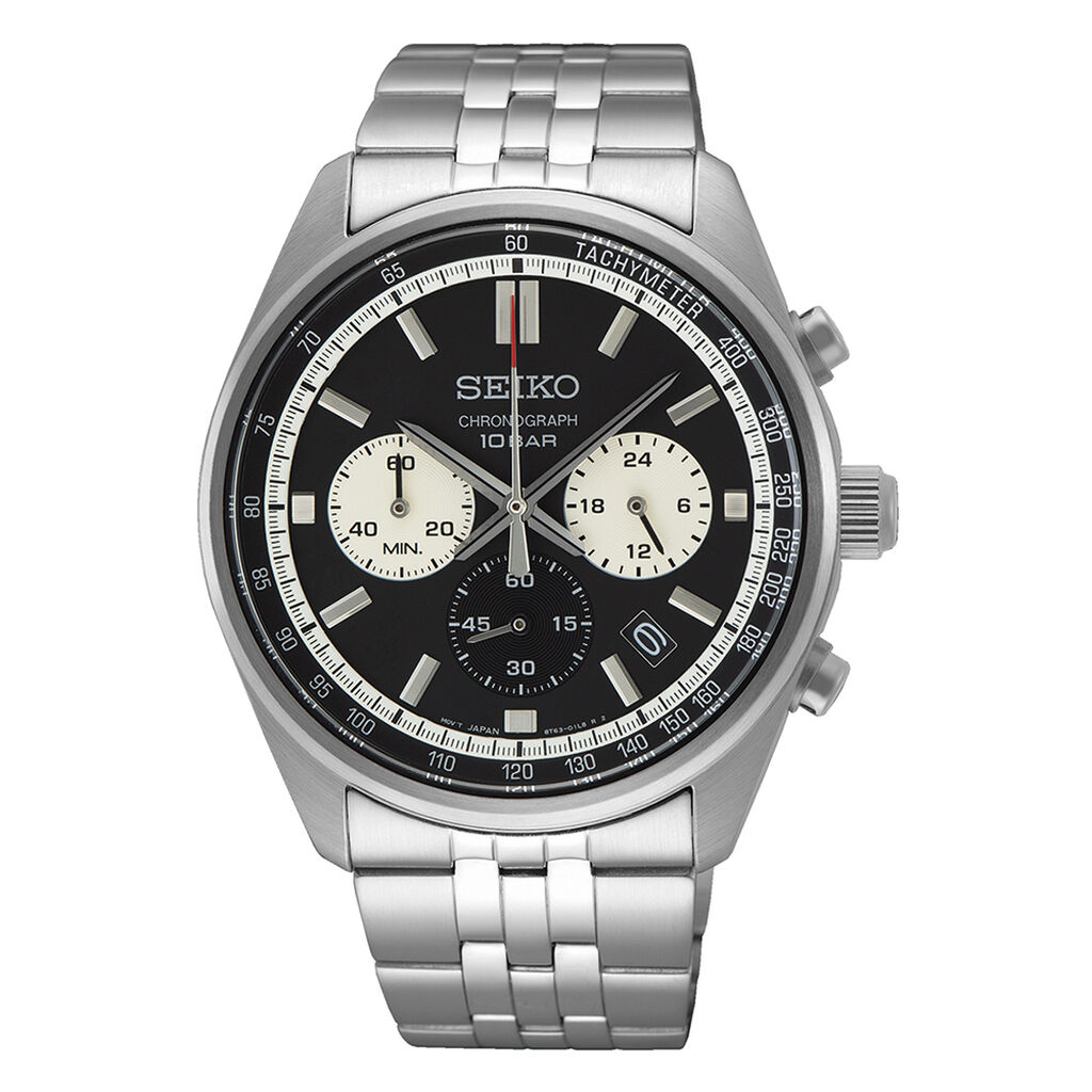 Montre Seiko Sport Bicolore Blanc / Noir - Montres étanches Homme | Marc Orian