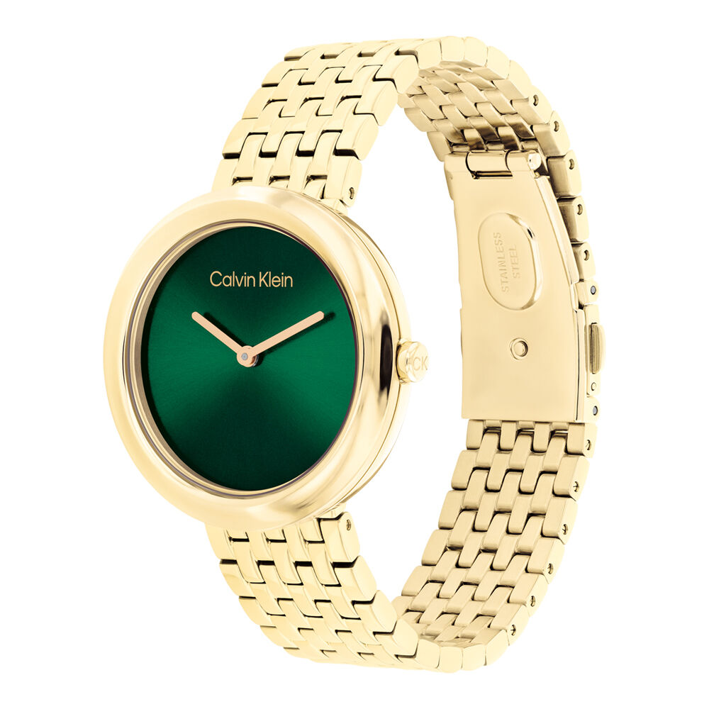 Montre Calvin Klein Twisted Bezel Vert - Montres &eacute;tanches Femme | Marc Orian