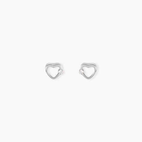 Boucles D'oreilles Puces Elyn Argent Blanc Oxyde De Zirconium - Nouveautés Femme | Marc Orian