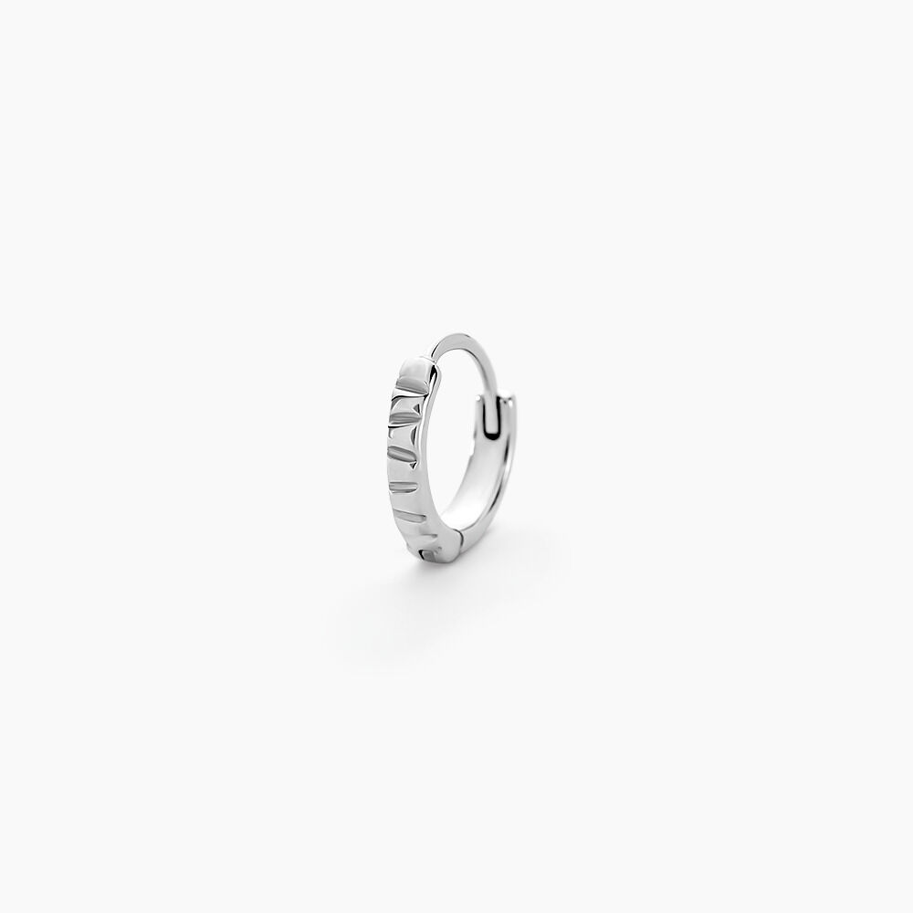 Créole Sylas Argent Blanc - Créoles Homme | Marc Orian