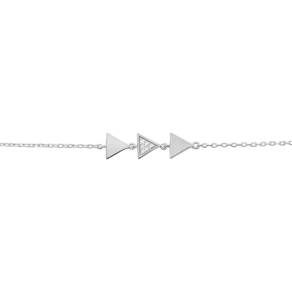 Bracelet Bartoumieu Argent Blanc Oxyde De Zirconium - Bracelets fantaisie Femme | Marc Orian