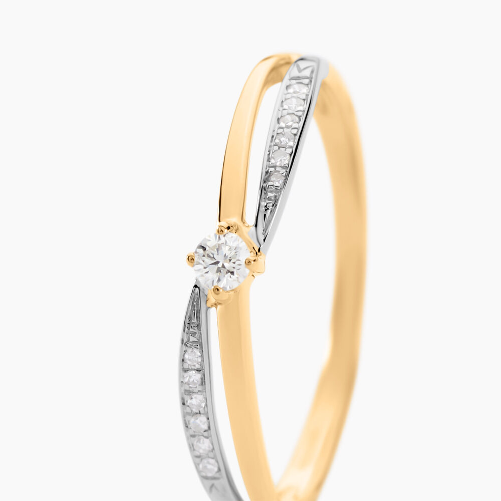 Bague Selene Or Bicolore Diamant - Solitaires Femme | Marc Orian