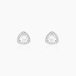 Boucles D'oreilles Puces Gorka Argent Blanc Oxyde De Zirconium - Puces Femme | Marc Orian