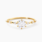 Bague Camila Argent Dor&eacute; A L'Or 750/1000 Oxyde De Zirconium - Solitaires Femme | Marc Orian
