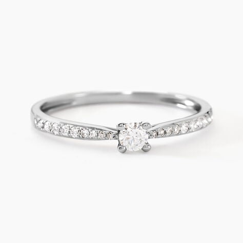 Bague Solitaire Hemera Or Blanc Diamant - Solitaires Femme | Marc Orian