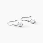 Boucles D'oreilles Pendantes Guenovera Argent Blanc Oxyde De Zirconium - Pendantes Femme | Marc Orian