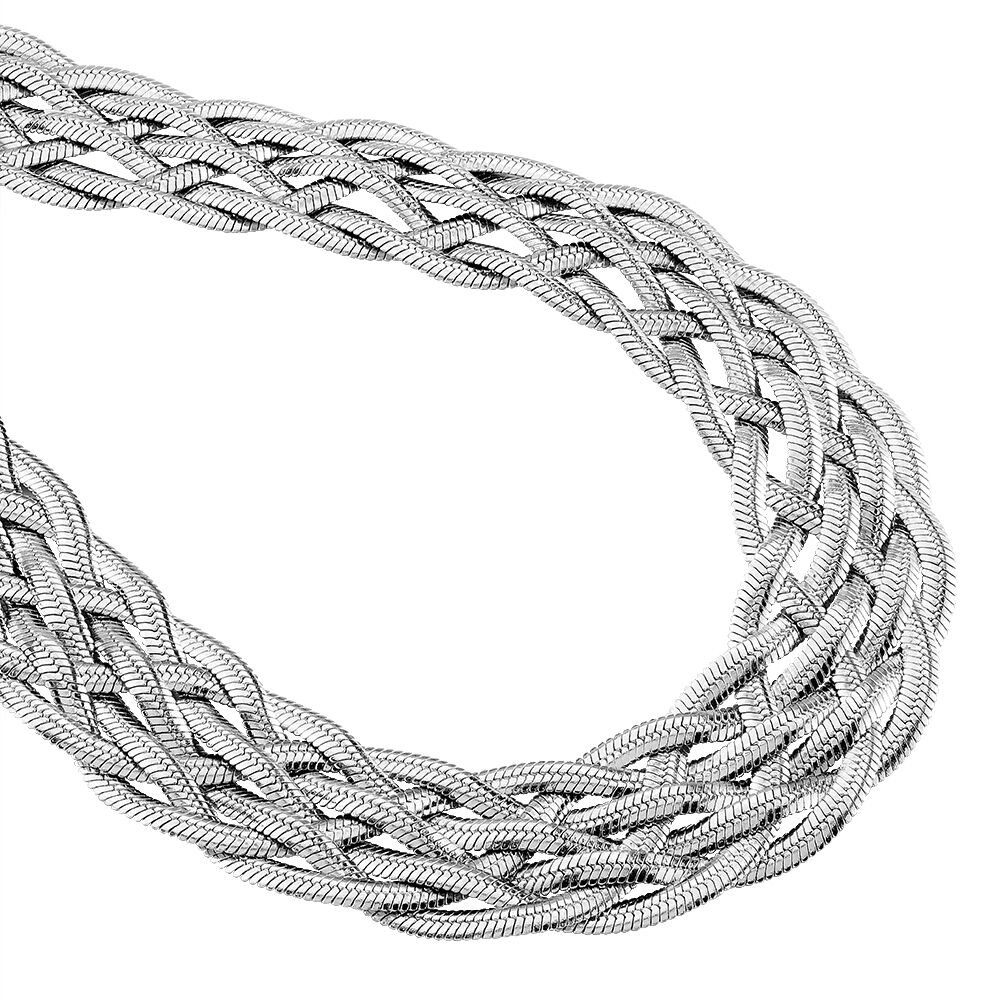 Collier Armella Maille Anglaise Acier Blanc - Colliers Femme | Marc Orian