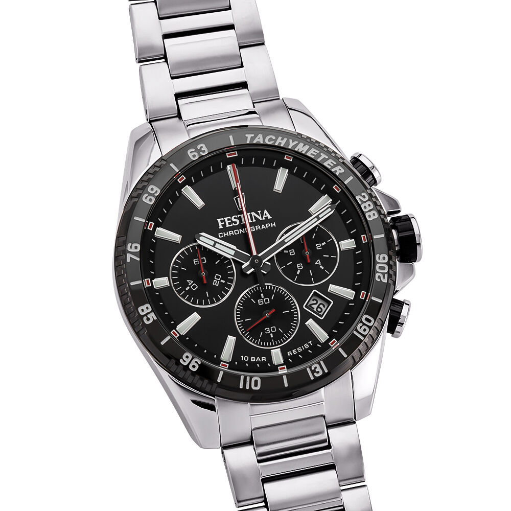 Montre Festina Timeless Chronograph Noir - Montres étanches Homme | Marc Orian
