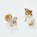 Boucles D'oreilles Puces Or Jaune Cercis Strass - Puces Enfant | Marc Orian