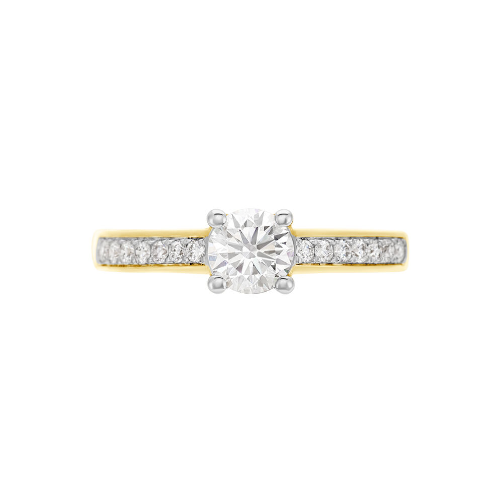 Solitaire Sosanna Ld Or Jaune Diamant Synthetique Blanc - Parures de mariage Femme | Marc Orian