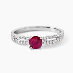 Bague Solitea Argent Blanc Oxyde De Zirconium - Bijoux fantaisie Femme | Marc Orian