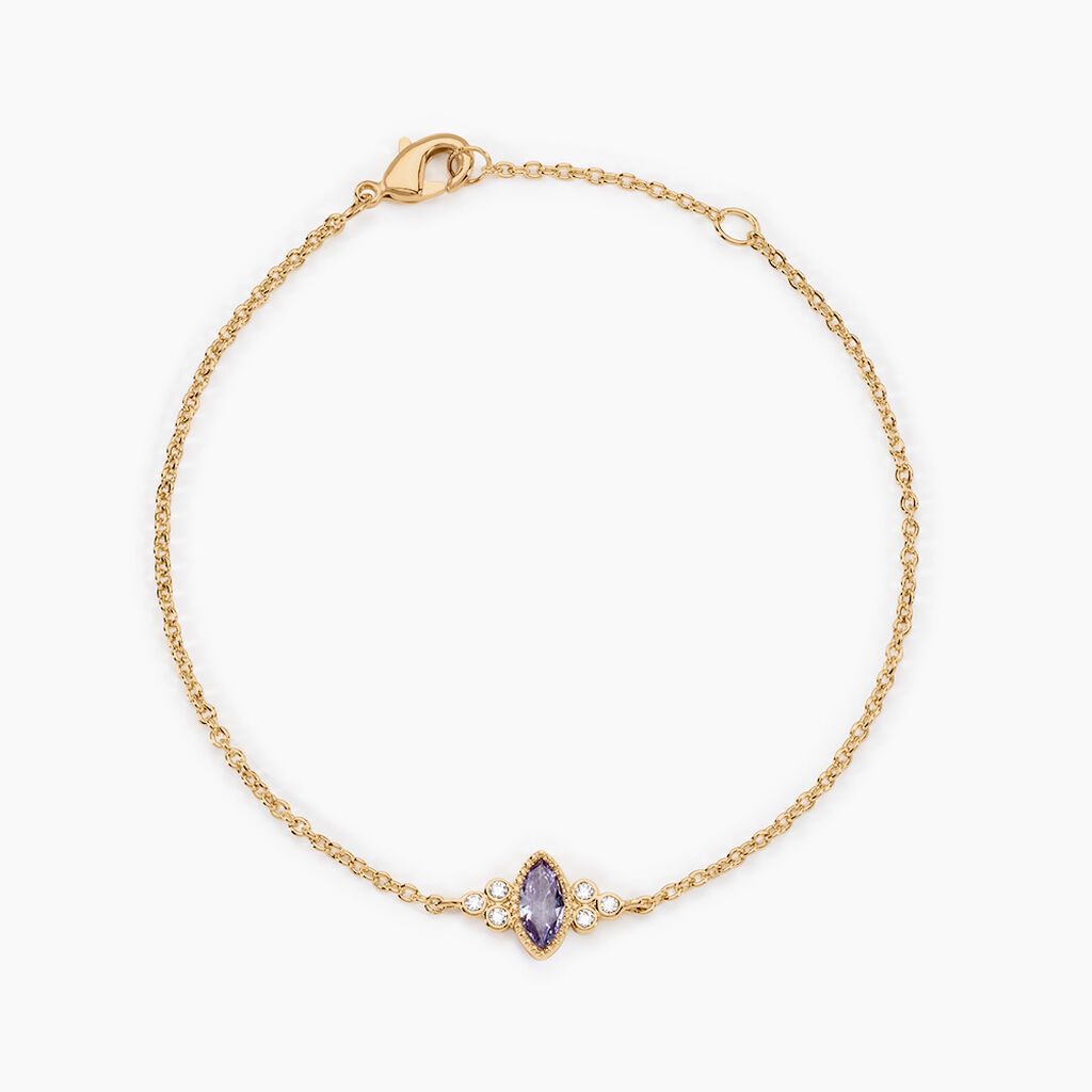 Bracelet Azel Plaque Or Jaune Oxyde De Zirconium - Bracelets fantaisie Femme | Marc Orian