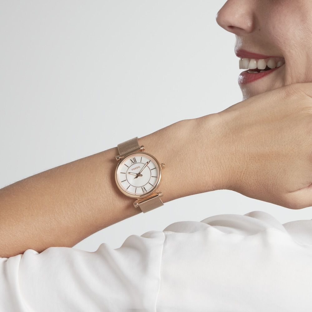 Montre Fossil Carlie Blanc - HIMFRQW4040 • Marc Orian | Bijouterie en ligne