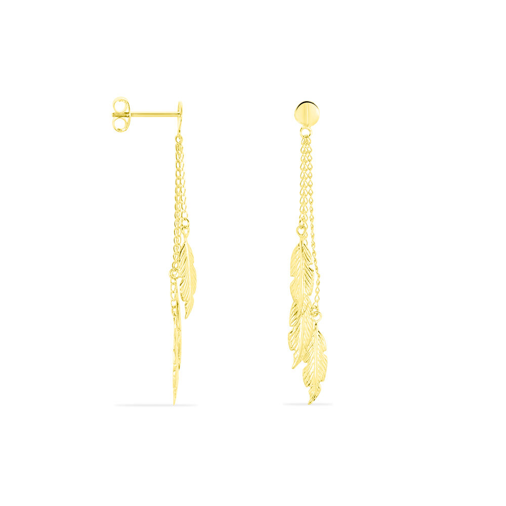 Boucles D'oreilles Pendantes Leeann Or Jaune - Pendantes Femme | Marc Orian