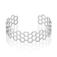 Bracelet Jonc Ouvert Acier Blanc Buglose