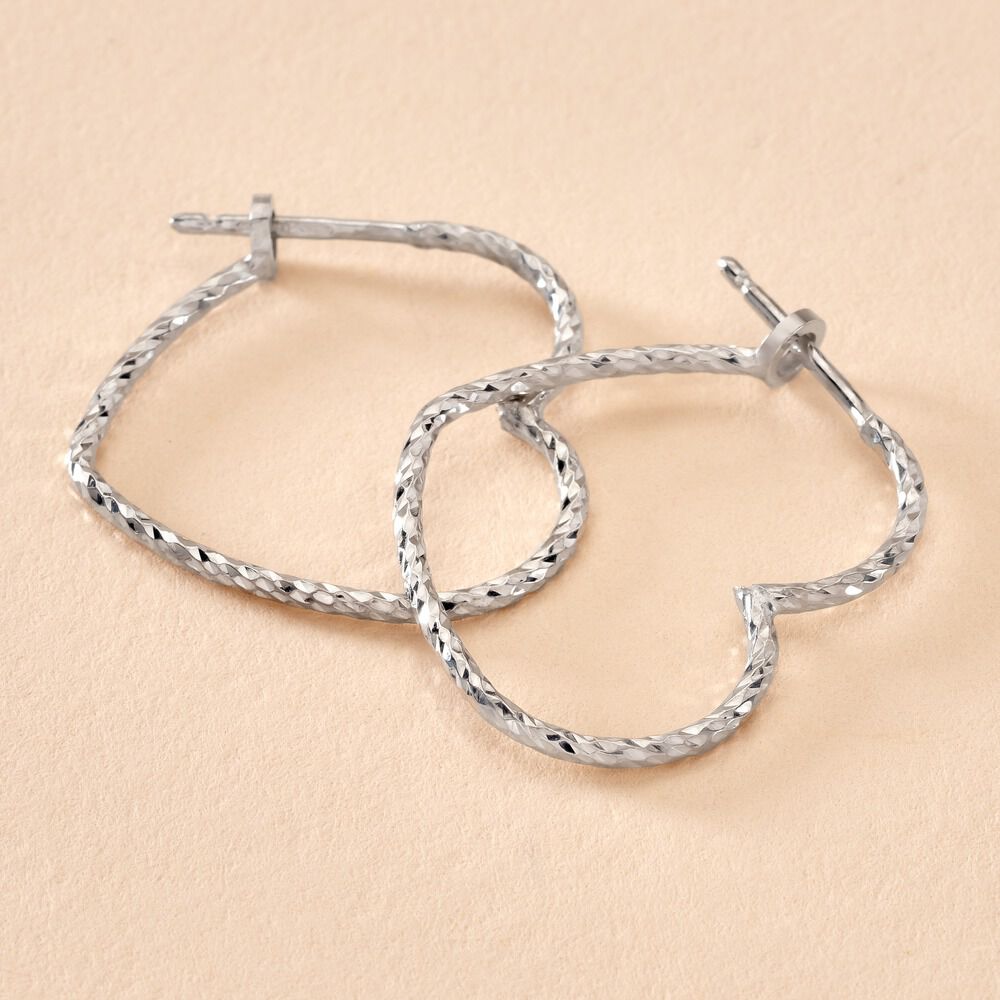 Cr&eacute;oles Ursula Argent Blanc - Cr&eacute;oles Femme | Marc Orian