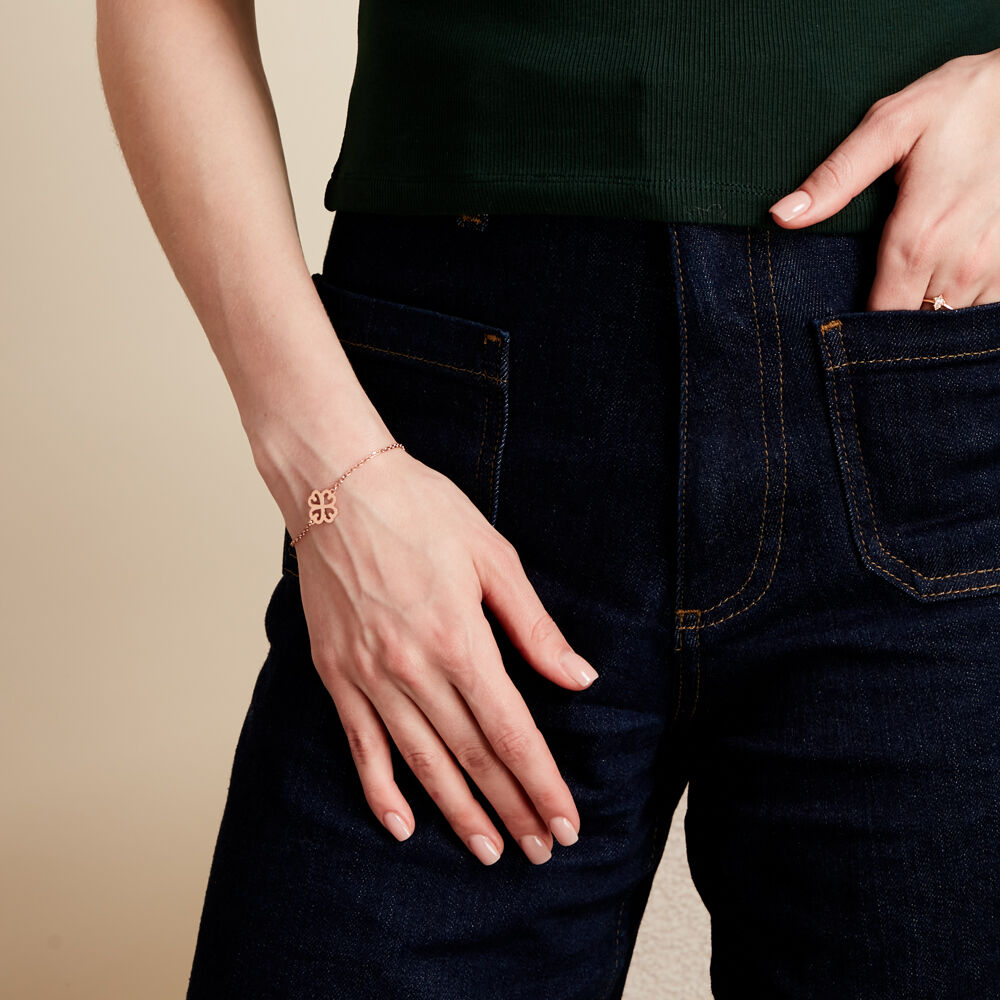 Bracelet Delmira Argent Rose - Bracelets chaînes Femme | Marc Orian