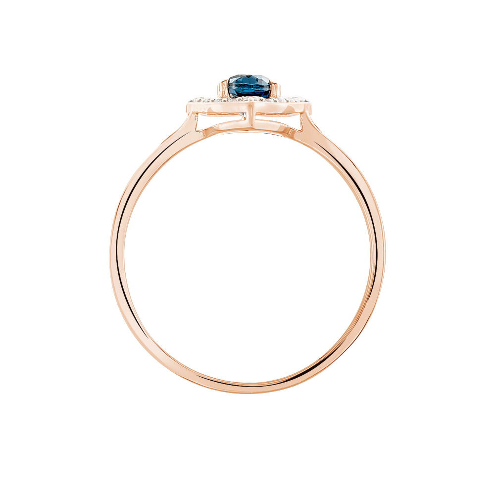 Bague Janna Or Rose Topaze Et Oxyde De Zirconium - Bagues pierres fines Femme | Marc Orian