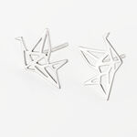 Boucles D'oreilles Puces Colombe Argent Blanc - Puces Femme | Marc Orian