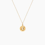 Pendentif Ange Rond Or Jaune - M&eacute;dailles et m&eacute;daillons Famille | Marc Orian