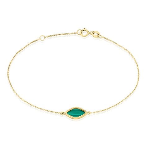 Bracelet Silma Or Jaune Malachite - Bracelets chaînes Femme | Marc Orian