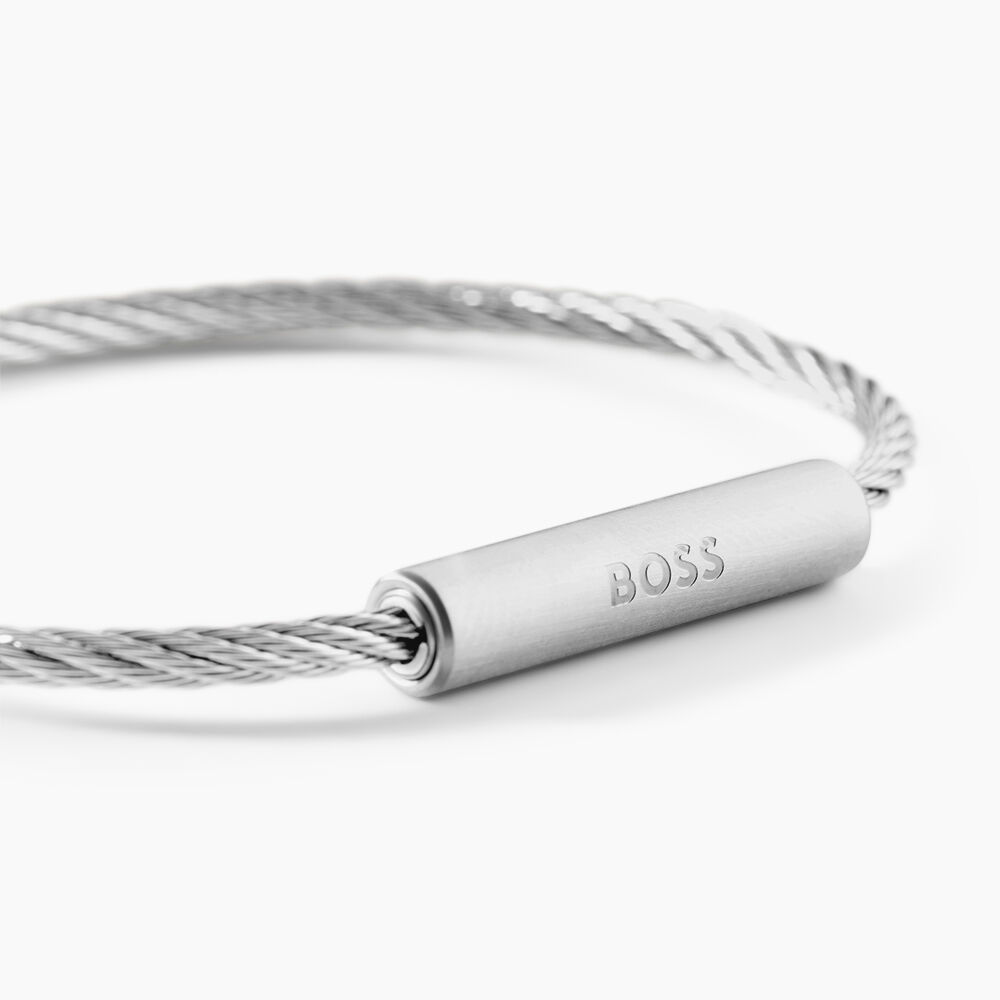 Bracelet Boss Alek Acier Blanc - Bracelets cha&icirc;nes Homme | Marc Orian