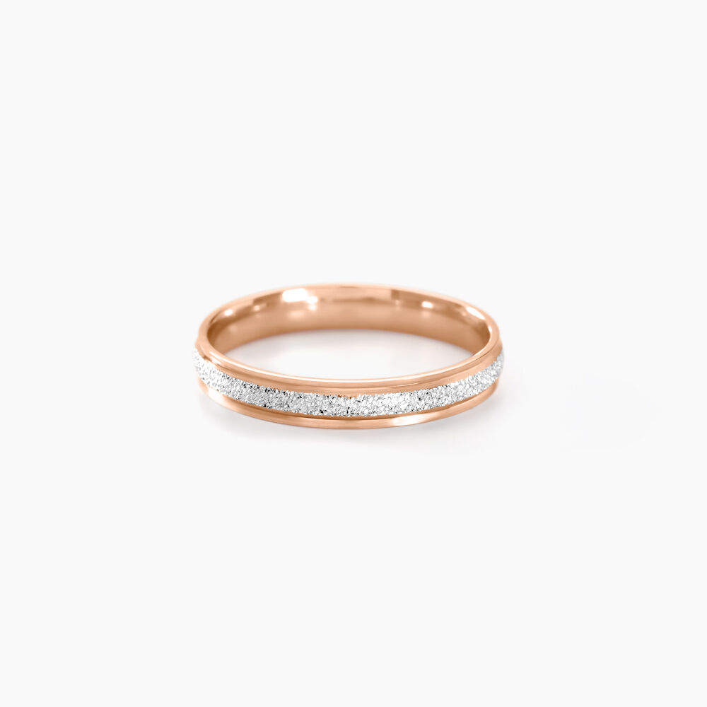 Alliance Caroline Sablee Ruban Plat Or Bicolore - Alliances duo Unisex | Marc Orian