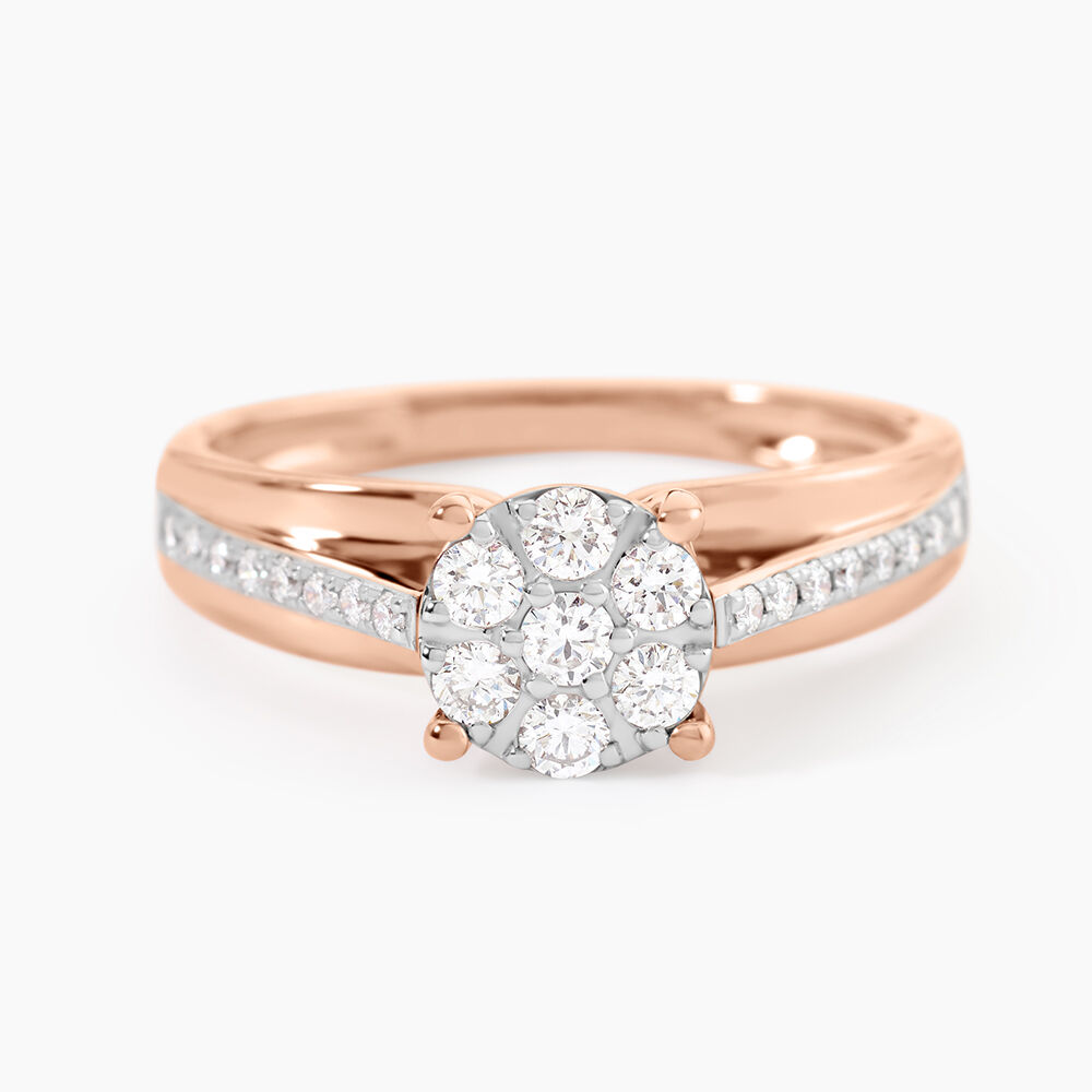 Bague Kate Or Rose Diamant - Solitaires Femme | Marc Orian