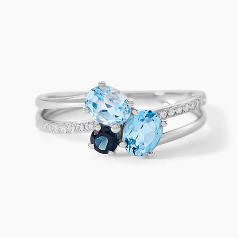 Bague Lilia Or Blanc Topaze - Bagues pierres fines Femme | Marc Orian