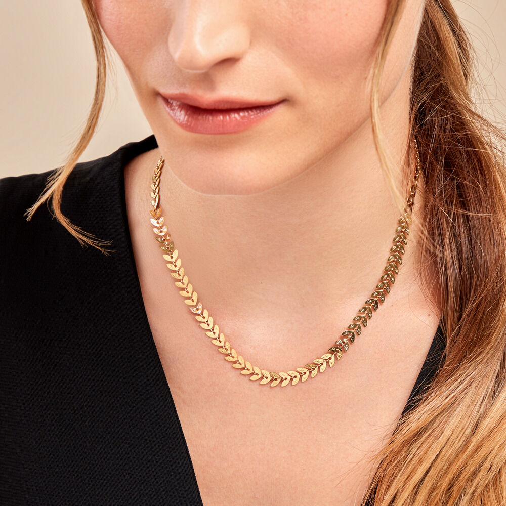 Collier Aurore Acier Doré - Chaines Femme | Marc Orian