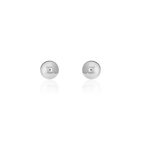 Boucles D'oreilles Puces Fidelia Boule Or Blanc - Puces Femme | Marc Orian