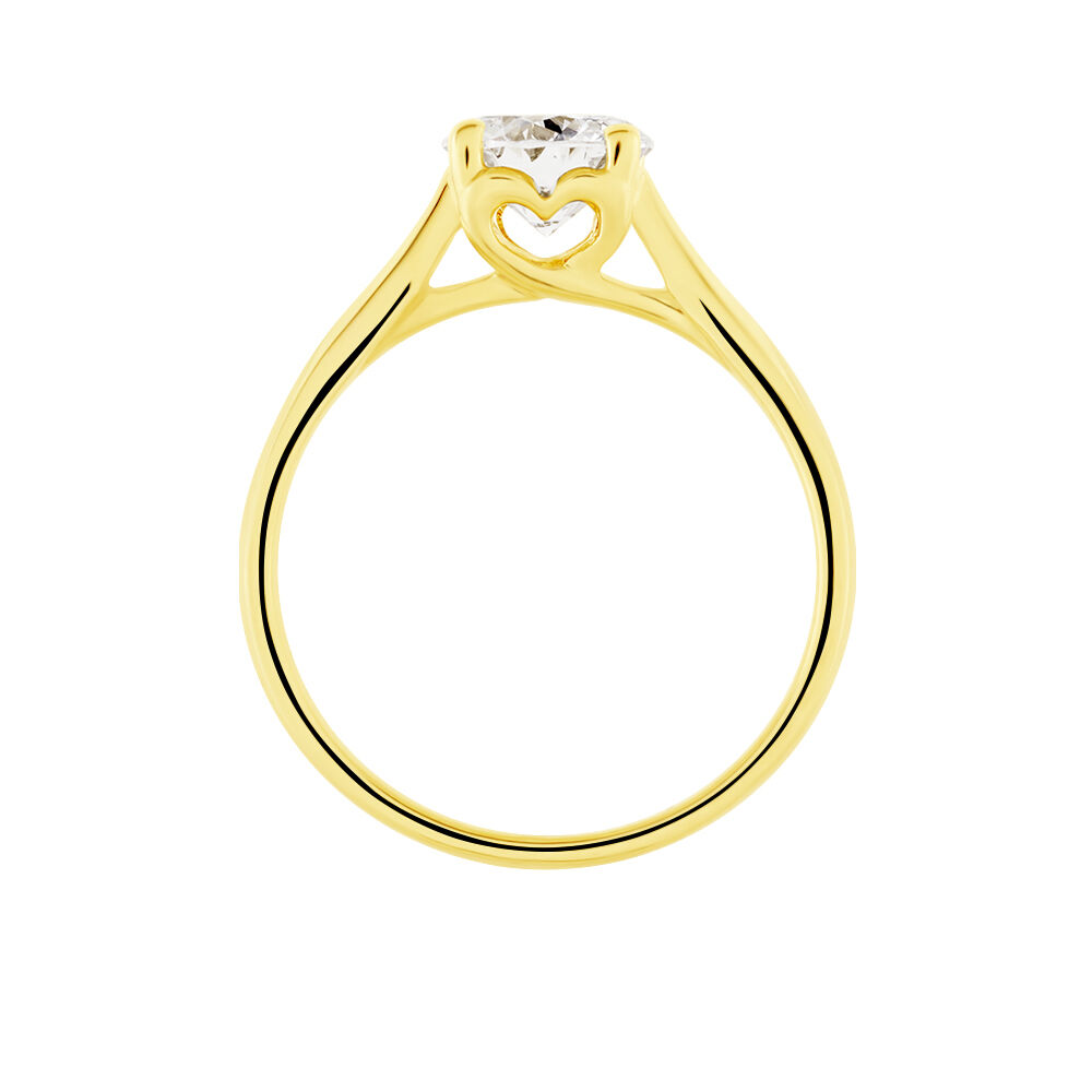 Bague Solitaire Vicoeuria Or Jaune Diamant Synth&eacute;tique - Parures de mariage Femme | Marc Orian