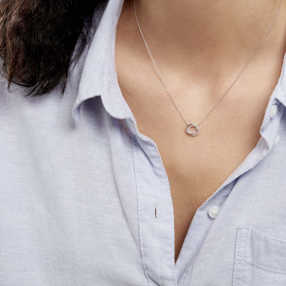 Collier Absolu Or Blanc Diamant - Colliers avec pierres Femme | Marc Orian