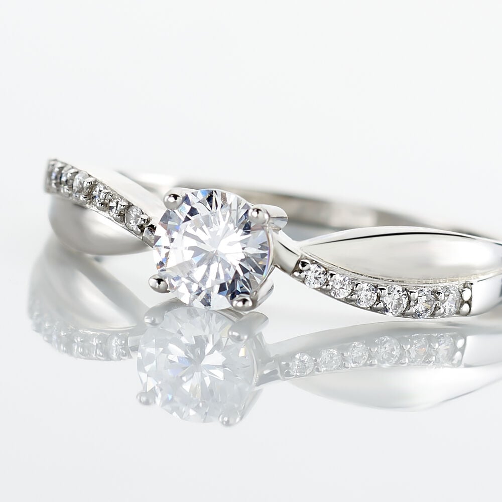 Bague Solitaire Doralicia Argent Blanc Oxyde De Zirconium - Bijoux fantaisie Femme | Marc Orian