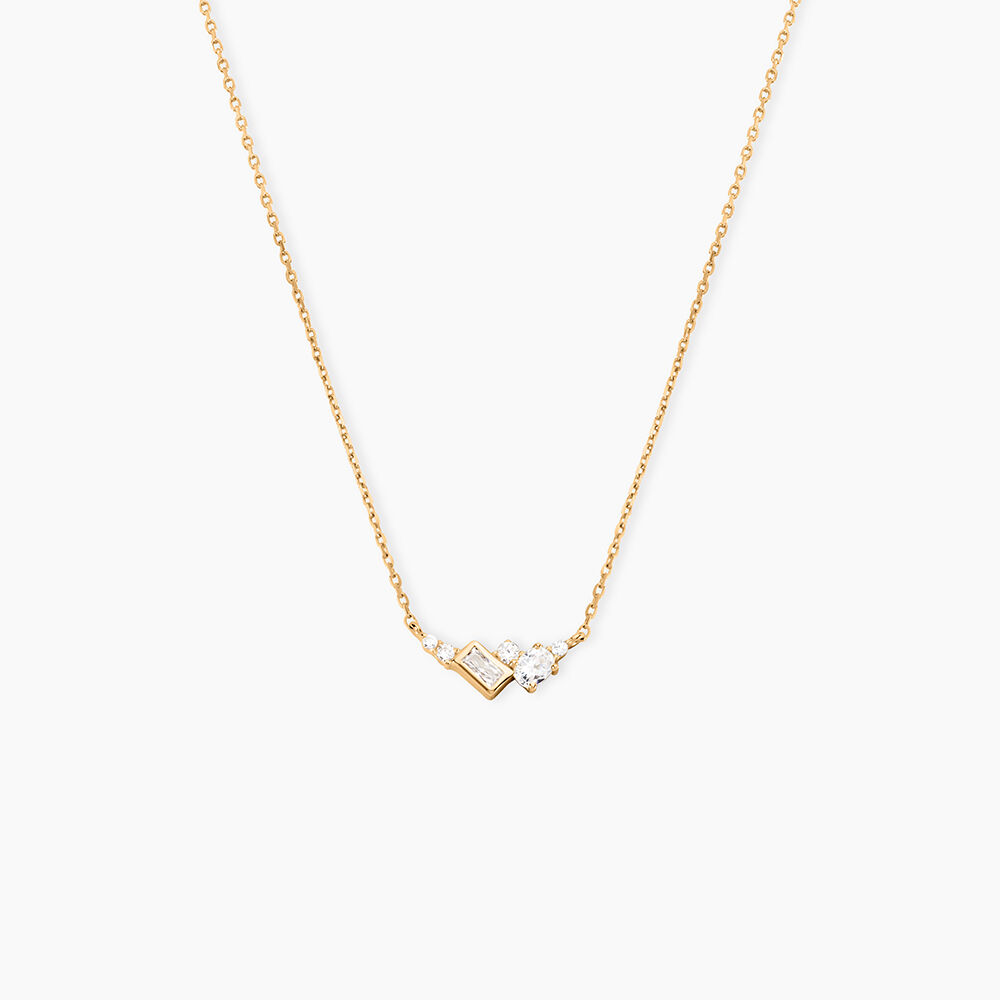 Collier Sya Plaqu&eacute; Or Jaune Oxyde De Zirconium - Colliers avec pierres Femme | Marc Orian