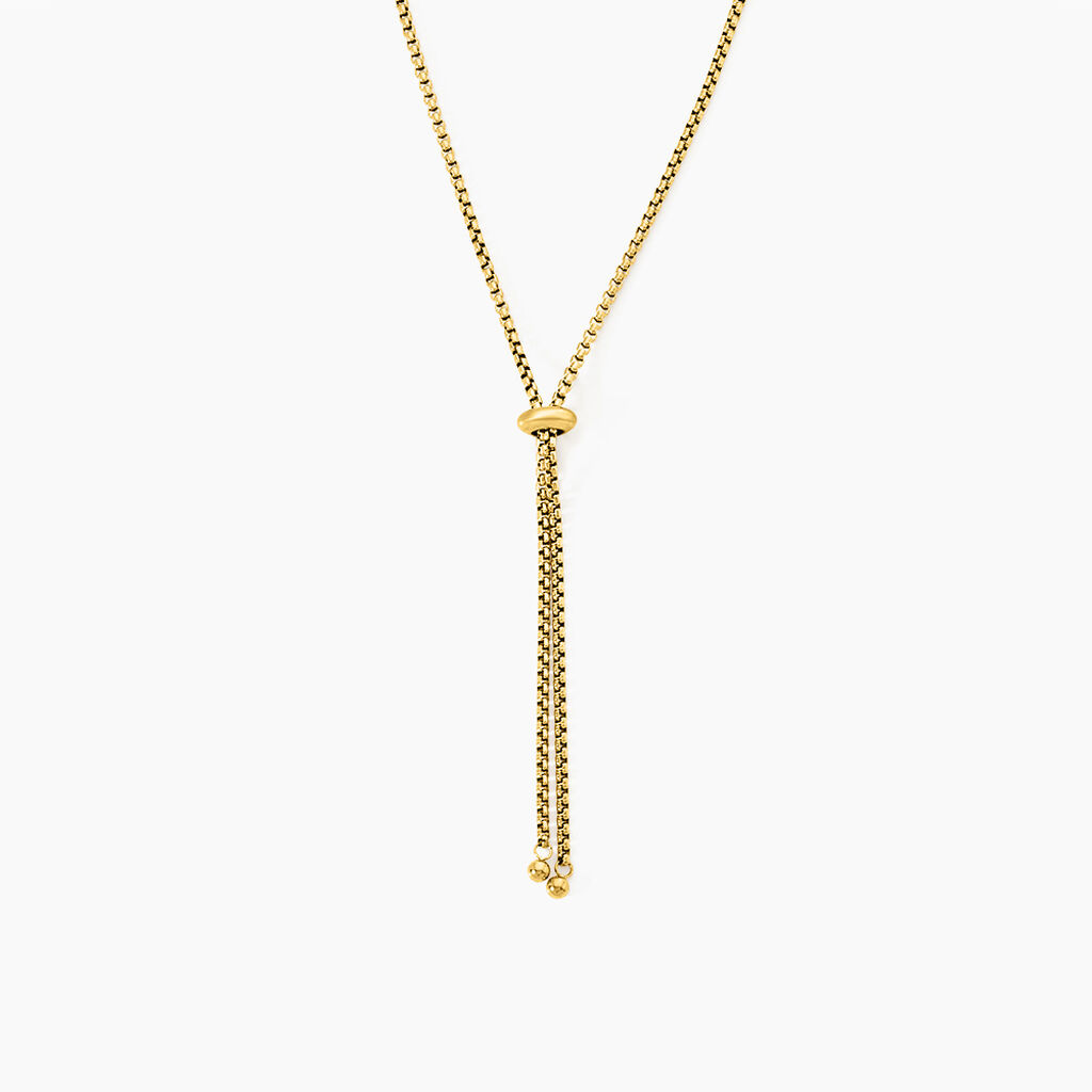 Collier Hollie Acier Jaune - Sautoirs Femme | Marc Orian