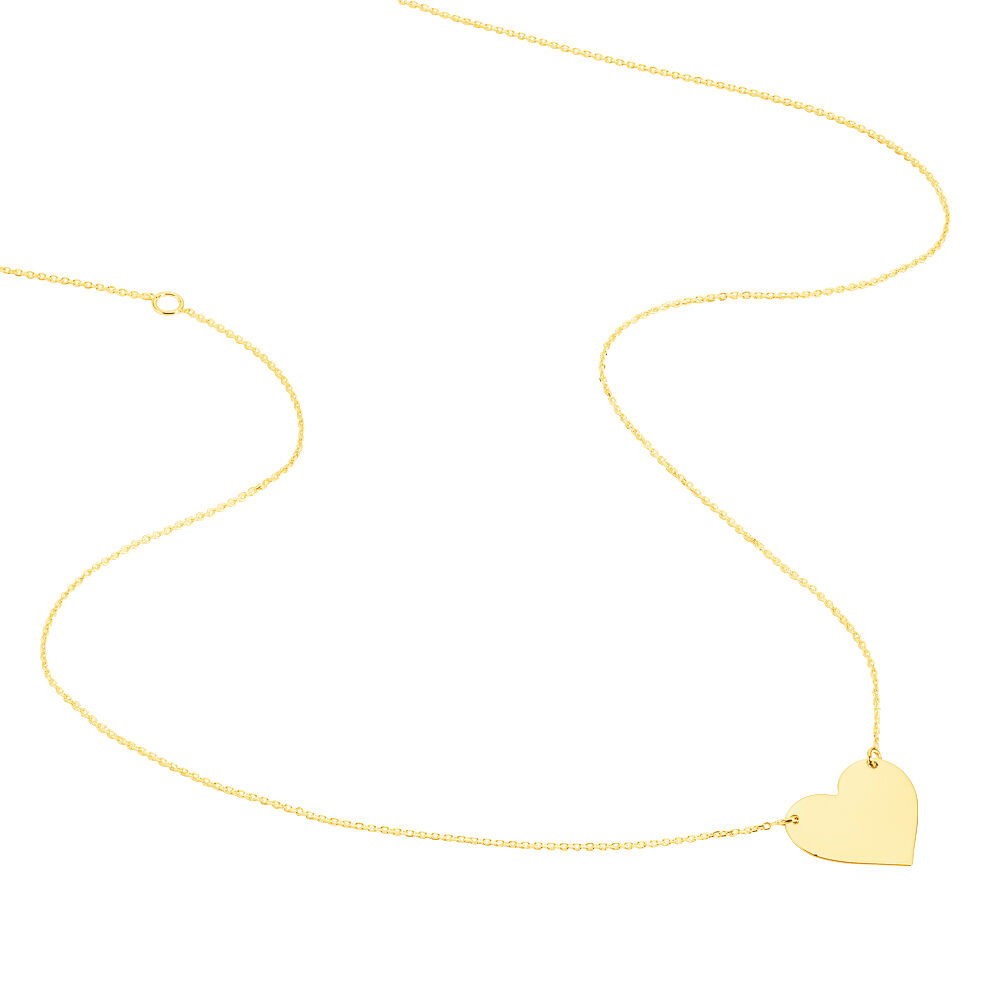 Collier Helenia Coeur Gravable Or Jaune - Bijoux personnalisés Enfant | Marc Orian