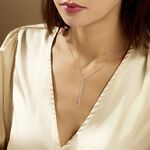 Collier Whitney Argent Blanc Oxyde De Zirconium - Colliers avec pierres Femme | Marc Orian