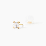 Boucles D'oreilles Puces Or Jaune Doreen Oxydes De Zirconium - Puces Famille | Marc Orian