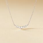 Collier Aliah Argent Blanc Oxyde De Zirconium - Colliers avec pierres Femme | Marc Orian