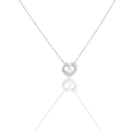 Collier Purete Or Blanc Diamant - Colliers avec pierres Femme | Marc Orian