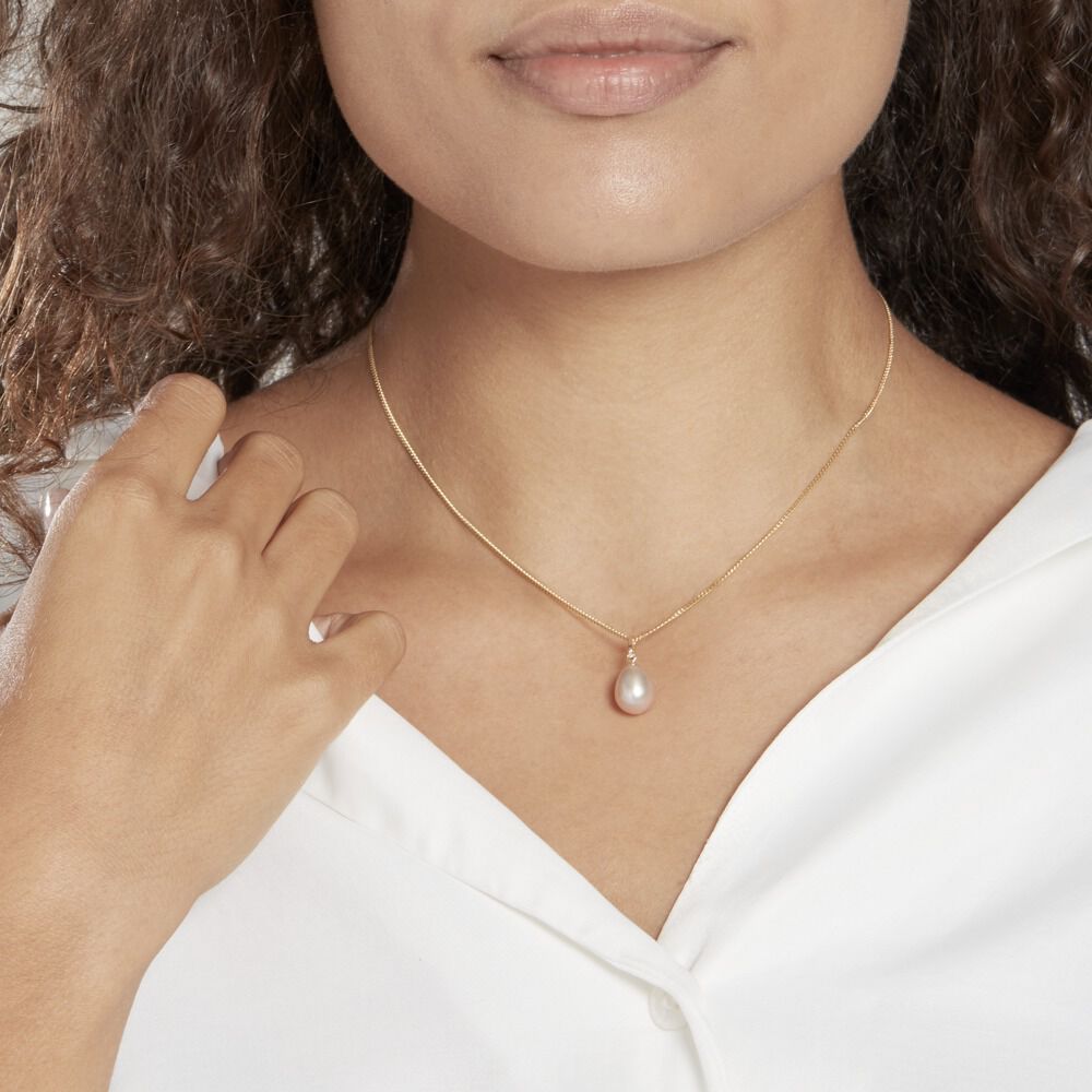 Pendentif Rose Or Jaune Perle De Culture - Pendentifs Femme | Marc Orian