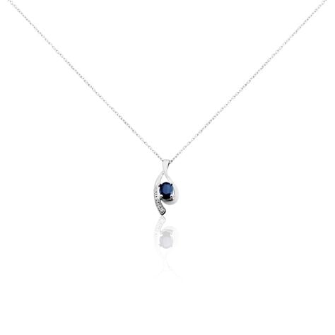 Collier Sagesse Or Blanc Saphir Et Diamant - Colliers avec pierres Femme | Marc Orian