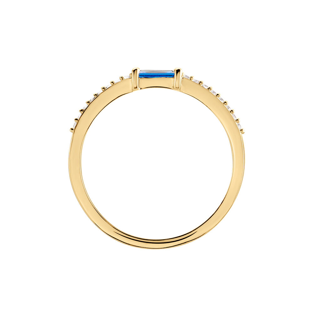 Bague Gamboa Plaqué Or Jaune Verre Oxyde De Zirconium - Bagues de promesse Femme | Marc Orian