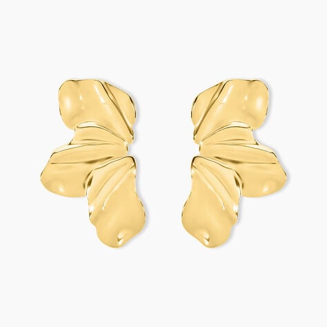 Boucles D'oreilles Puces Myria Acier Jaune - Nouveautés Femme | Marc Orian