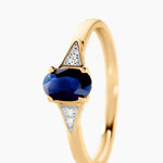 Bague Solitaire Ludmilla Or Jaune Saphir Et Diamant - Solitaires Femme | Marc Orian