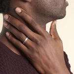 Alliance Nelcie Ruban Plat Argent Blanc - Alliances duo Famille | Marc Orian