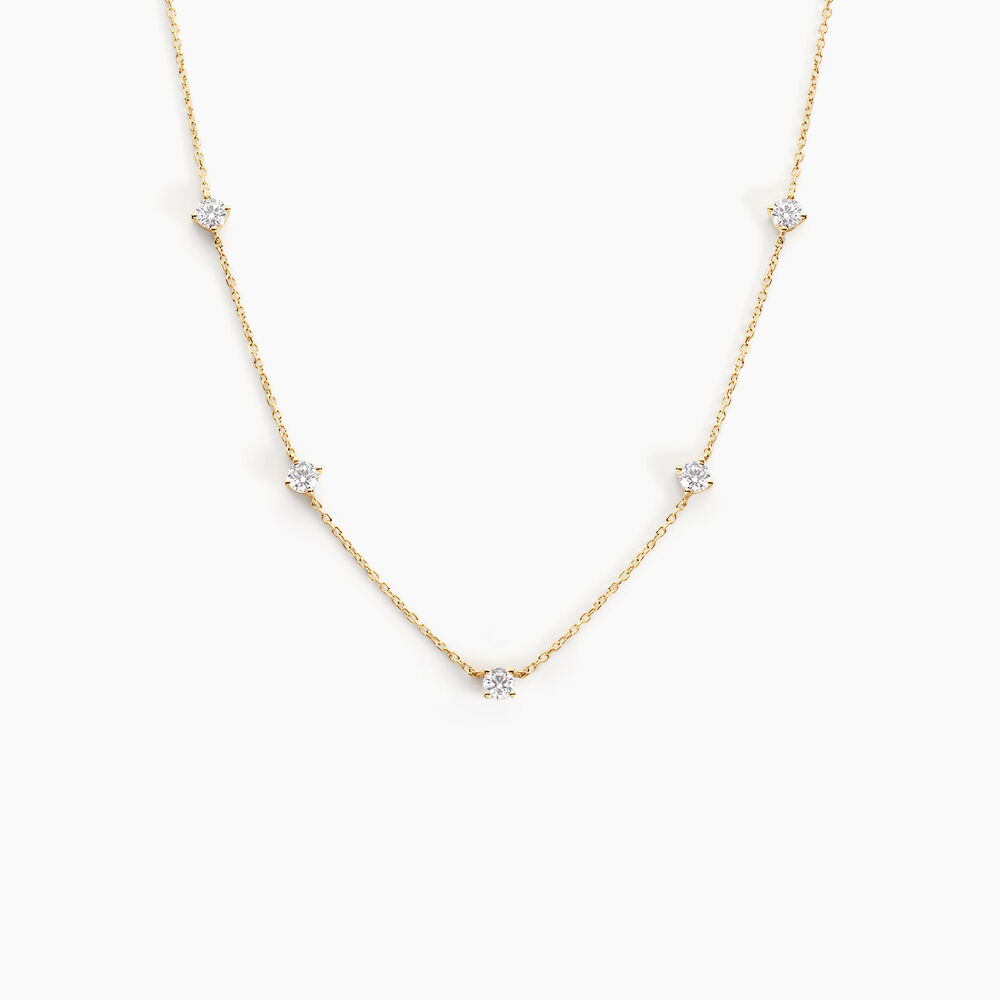 Collier Ethere Or Jaune Oxyde De Zirconium - Colliers avec pierres Femme | Marc Orian